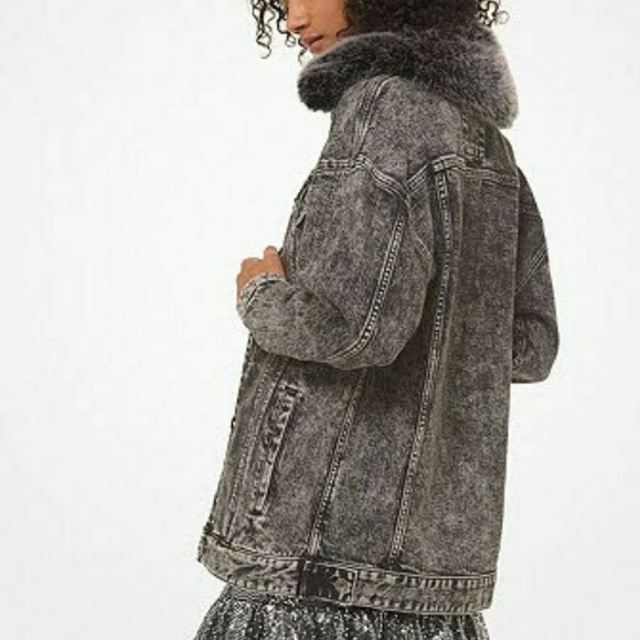 Michael Michael Kors Acid-Wash Denim Jumpsuit - Picture 9 of 13